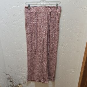 3/$10 Joe Benbasset Red and White Maxi Wide Leg Pants
